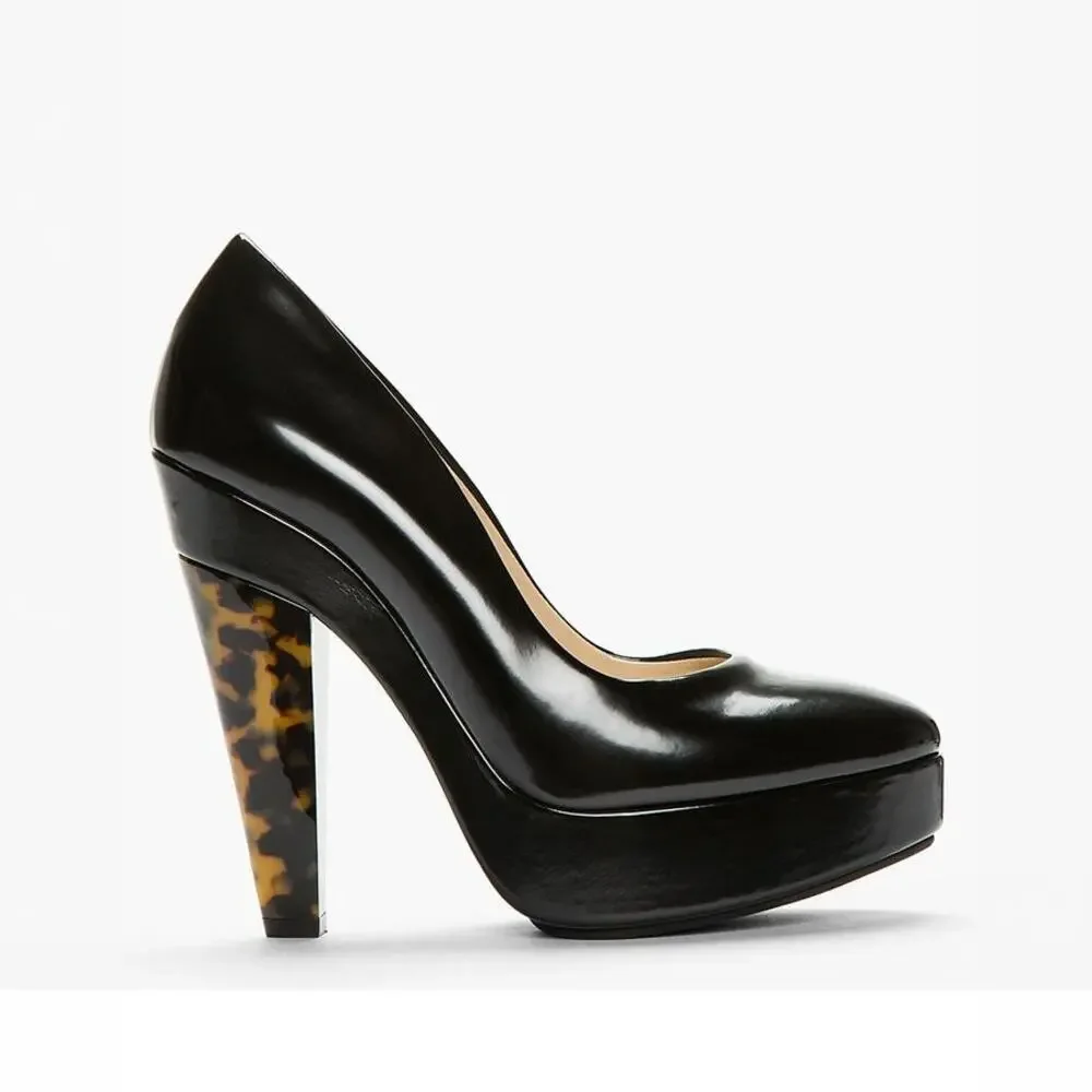 Stella McCartney Corinne Black Platform Pumps Size 37.5